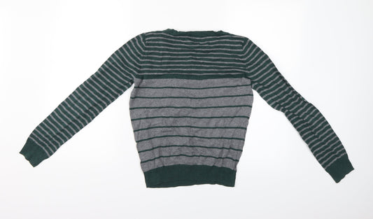 Spingfield Womens Green Striped Basic Blouse Size 10