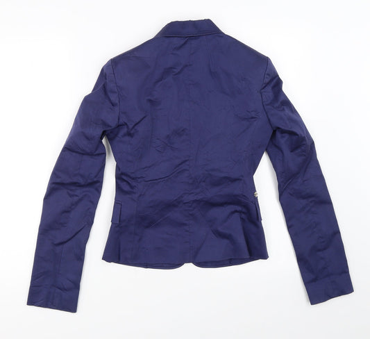 TER DE CARACTERE Womens Blue Jacket Blazer Size 6