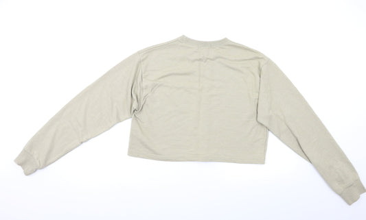 Missguided Womens Beige Pullover Sweatshirt Size S