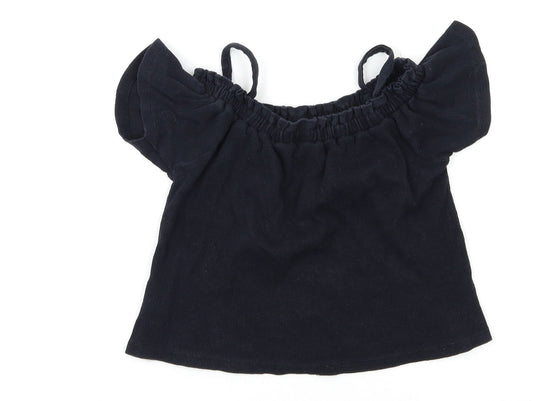 Primark Girls Black Basic Blouse Size 9-10 Years