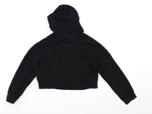 SheIn Girls Black Pullover Hoodie Size 7 Years
