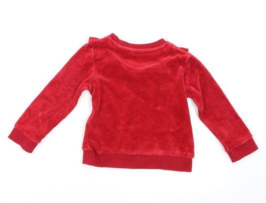 M&S Baby Red Pullover Jumper Size 12-18 Months