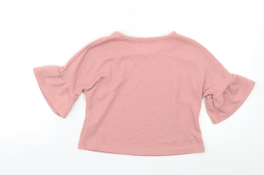 Nutmeg Girls Pink Basic Blouse Size 5-6 Years