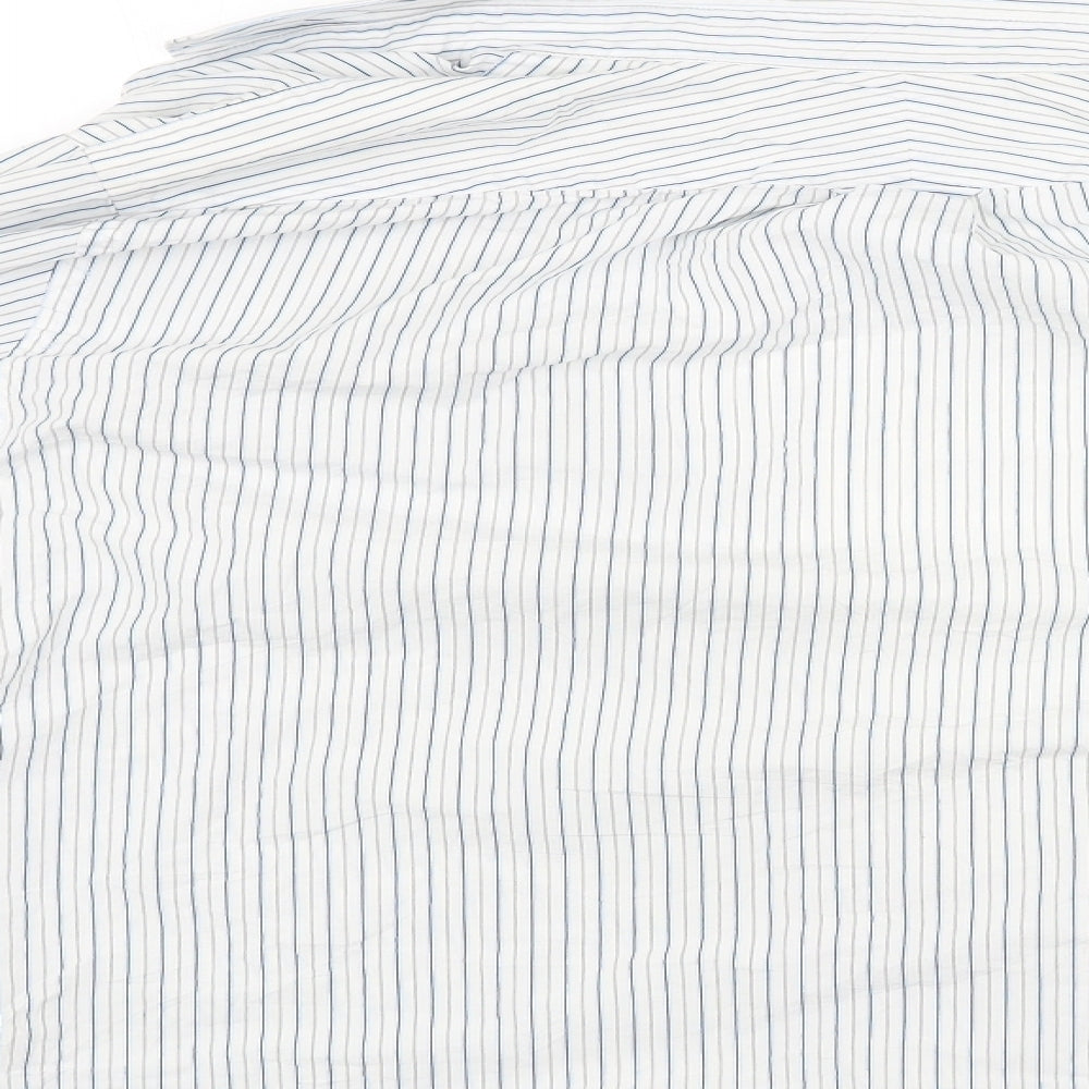 Hammond & CO Mens White Striped Button-Up Size XL