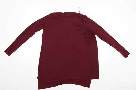 Wardrobe Essentials Womens Red Cardigan Jumper Size 10