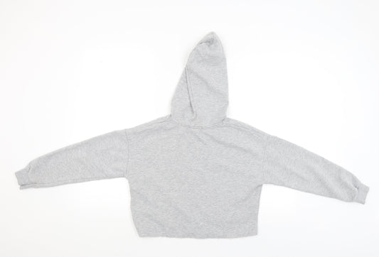 New Look Girls Grey Pullover Hoodie Size 12-13 Years