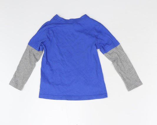 George Boys Blue Basic T-Shirt Size 3-4 Years