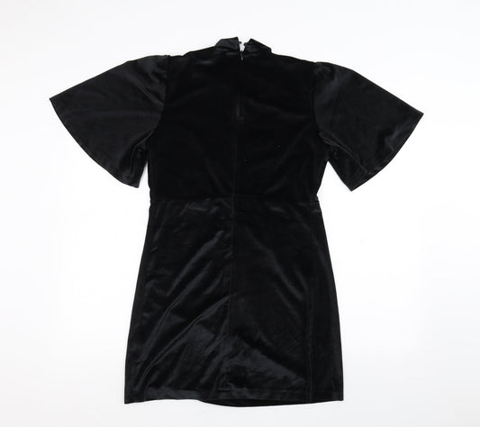 Cherry Paris Womens Black T-Shirt Dress Size S