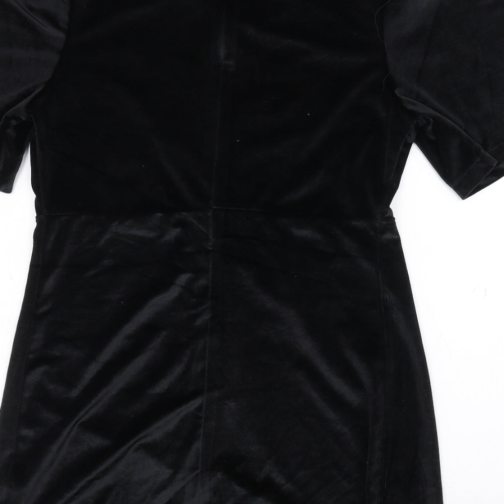 Cherry Paris Womens Black T-Shirt Dress Size S