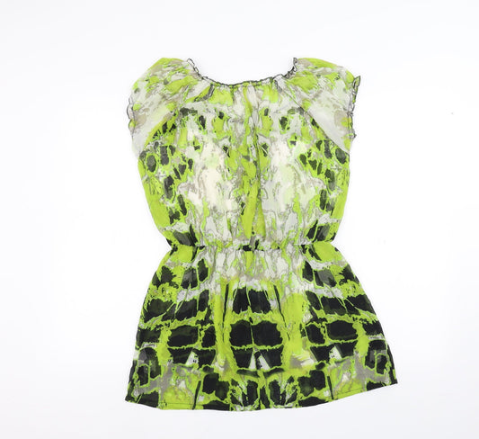 CM Clothing Womens Green Basic Blouse Size 10