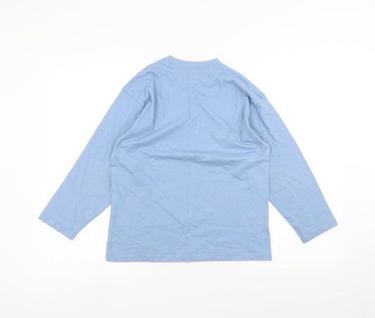 Preworn Girls Blue Basic T-Shirt Size 9-10 Years
