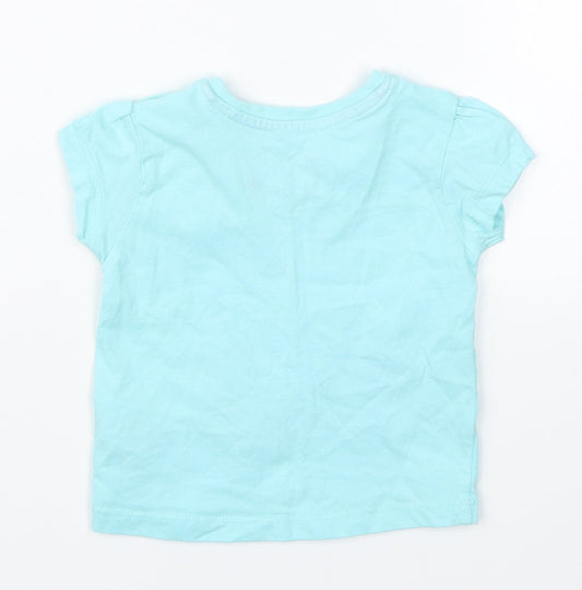 Primark Girls Blue Basic T-Shirt Size 3-6 Months