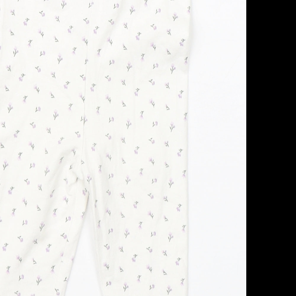TU Girls White Polka Dot Pyjama Pants Size 6-9 Months