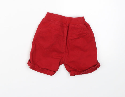 George Boys Red Trousers Size 9-12 Months