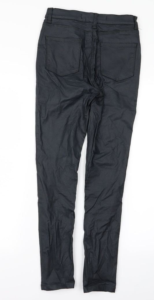 NEXT Womens Black Animal Print Jegging Trousers Size 6 L26 in