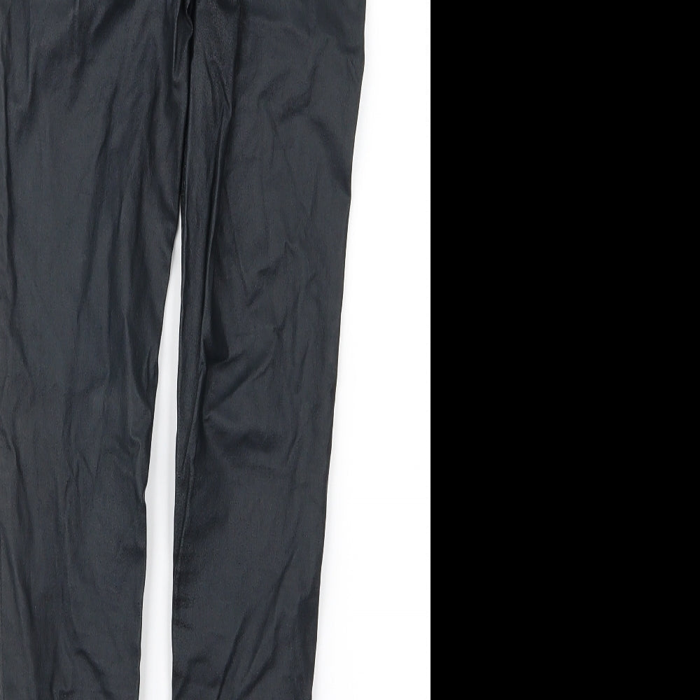 NEXT Womens Black Animal Print Jegging Trousers Size 6 L26 in