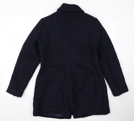 H&M Womens Black Overcoat Jacket Size L
