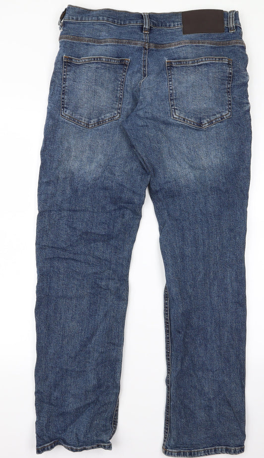 Preworn Womens Blue Bootcut Jeans Size 34 L26 in