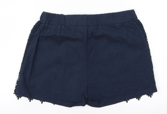 Primark Girls Blue Hot Pants Shorts Size 10 Years