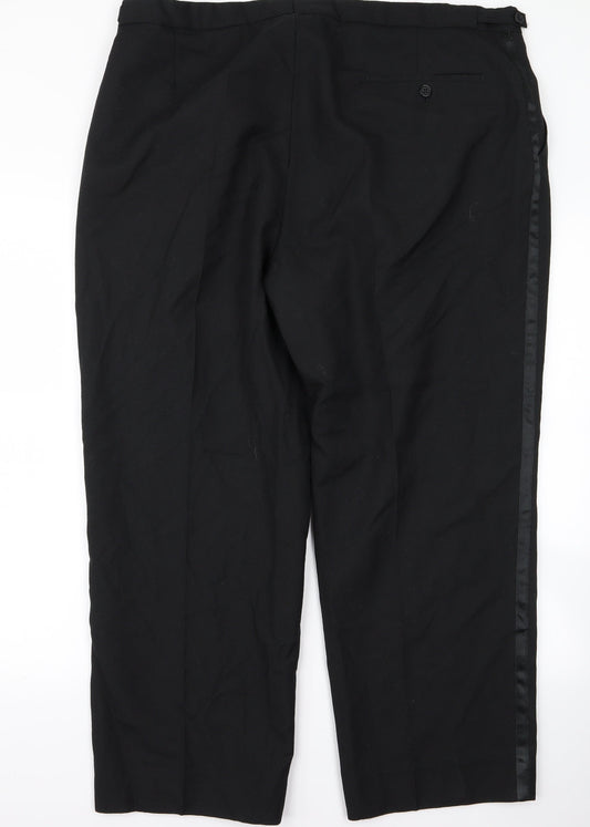 Preworn Womens Black Trousers Size 40 L21 in