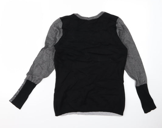 M&Co Womens Grey Cardigan Jumper Size M