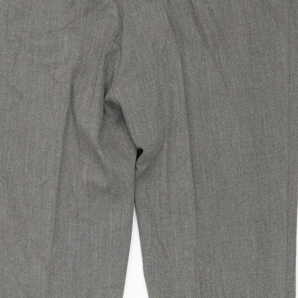 M&S Womens Grey Dress Pants Trousers Size 14 L26 in