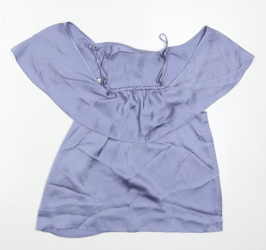 New Look Womens Silver Satin Basic Tank Size 10