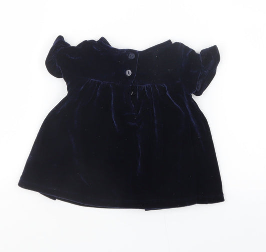 M&Co Girls Blue Fit & Flare Size 0-3 Months