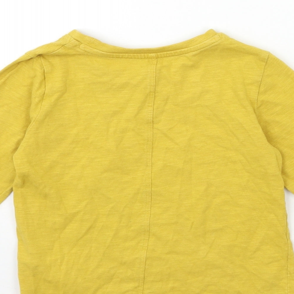 mamas & papas Girls Yellow Basic T-Shirt Size 2-3 Years