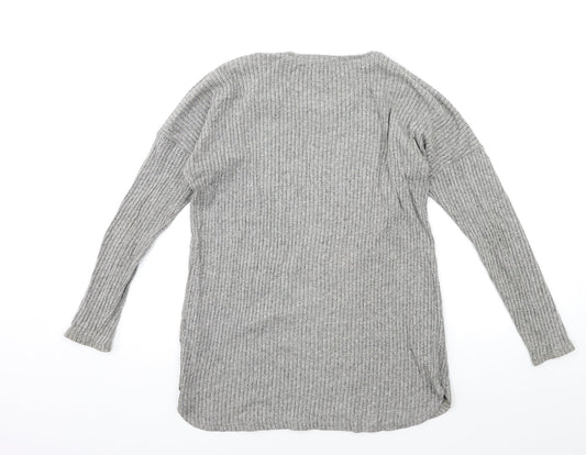New Look Womens Grey Knit Pullover Jumper Size 10
