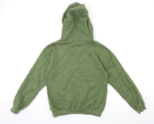 Topshop Womens Green Pullover Hoodie Size 8
