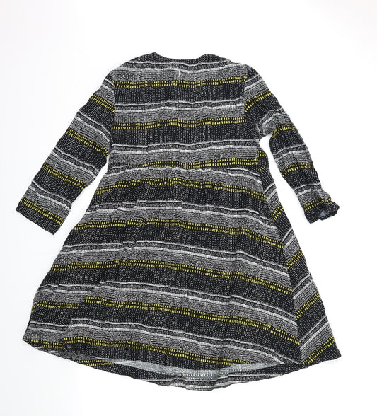H&M Womens Blue Striped Shift Size 6