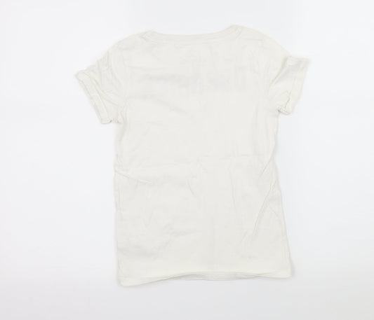 NEXT Girls White Jersey Basic T-Shirt Size 8 Years - Dreamer