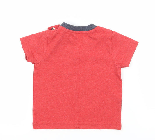 Nutmeg Boys Red Jersey Basic T-Shirt Size 3-6 Months