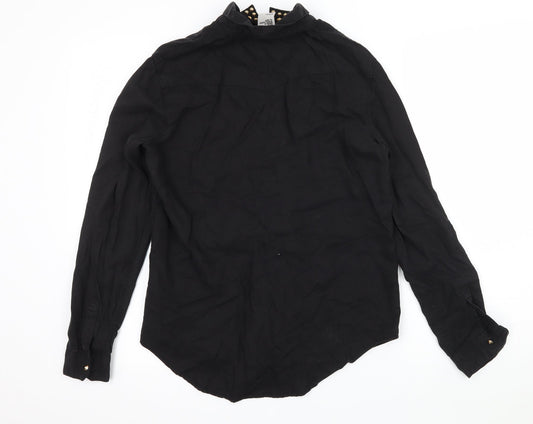 H&M Womens Black Basic Blouse Size 6