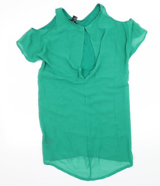 H&M Womens Green Basic T-Shirt Size XS