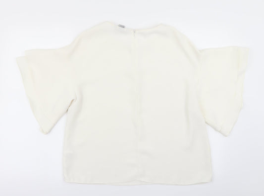 H&M Womens White Basic Blouse Size 8