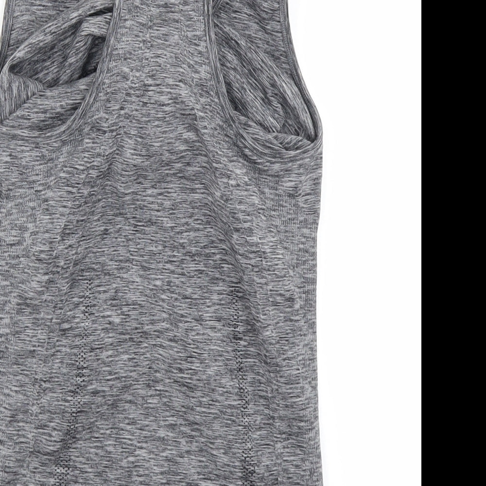 Kisaiya Womens Grey Basic Tank Size S