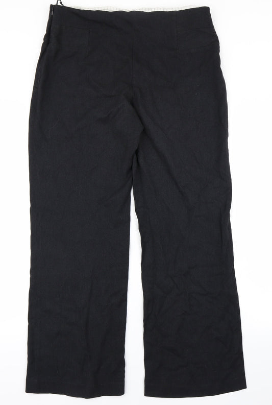Marks & Spencer Womens Black Trousers Size 14 L27 in