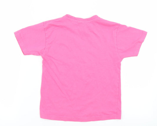 Lanzatextil Girls Pink Basic T-Shirt Size 6 Years