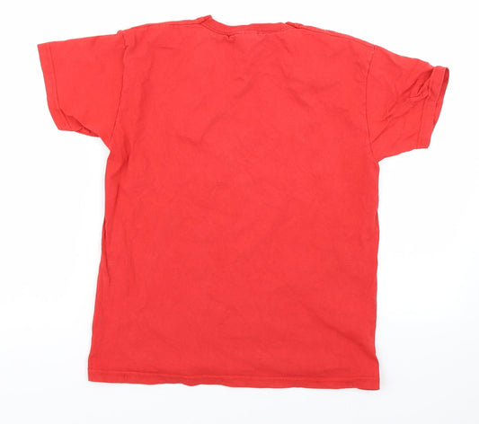 Fruit of the Loom Boys Red Basic T-Shirt Size 9-10 Years