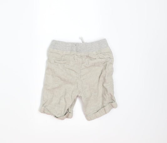 Denim & Co. Boys Beige Cropped Trousers Size 18-24 Months - shorts