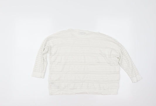Wallis Womens White Pullover Jumper Size S