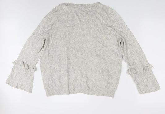 Wallis Womens Grey Pullover Sweatshirt Size 18