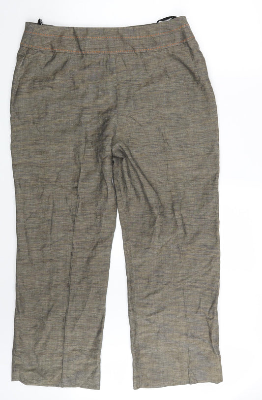 ROMAN Womens Gold Trousers Size 18 L28 in