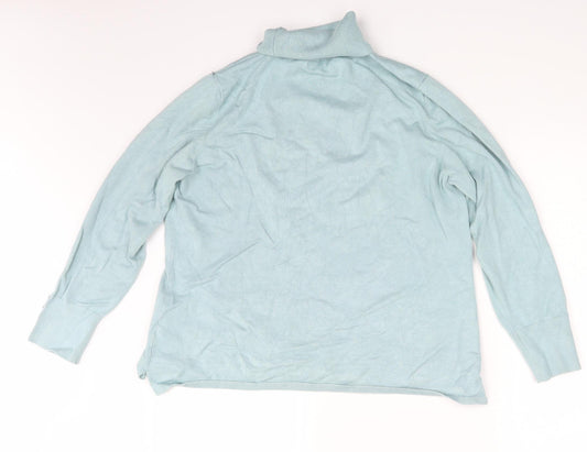 M&Co. Womens Blue Pullover Sweatshirt Size 20