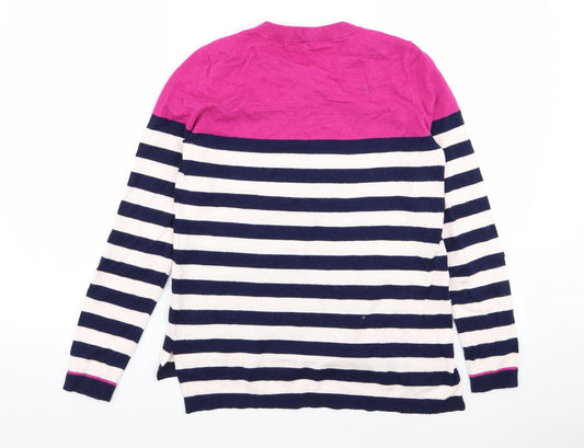 Oasis Womens Multicoloured Striped Pullover Jumper Size M