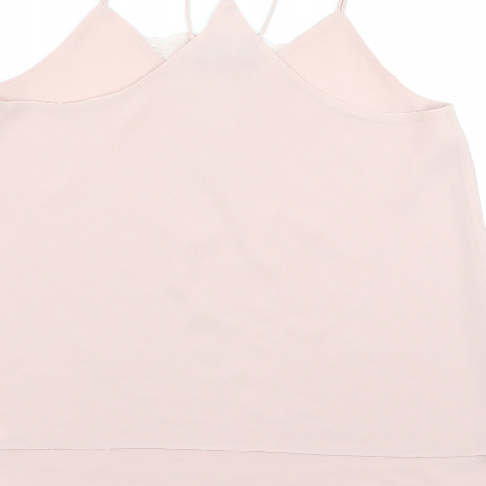 New Look Womens Pink Basic Tank Size 8