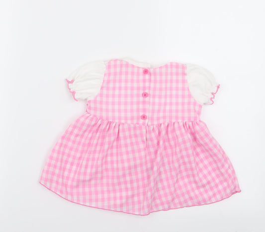 Baby C Girls Multicoloured Check Fit & Flare Size 6-9 Months