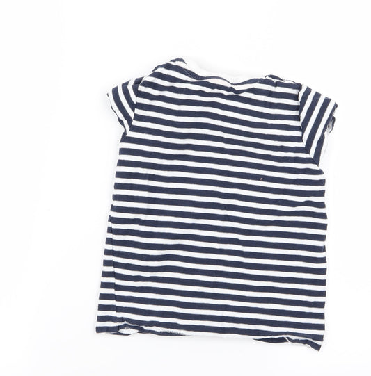 Matalan Girls Multicoloured Striped Basic T-Shirt Size 4-5 Years